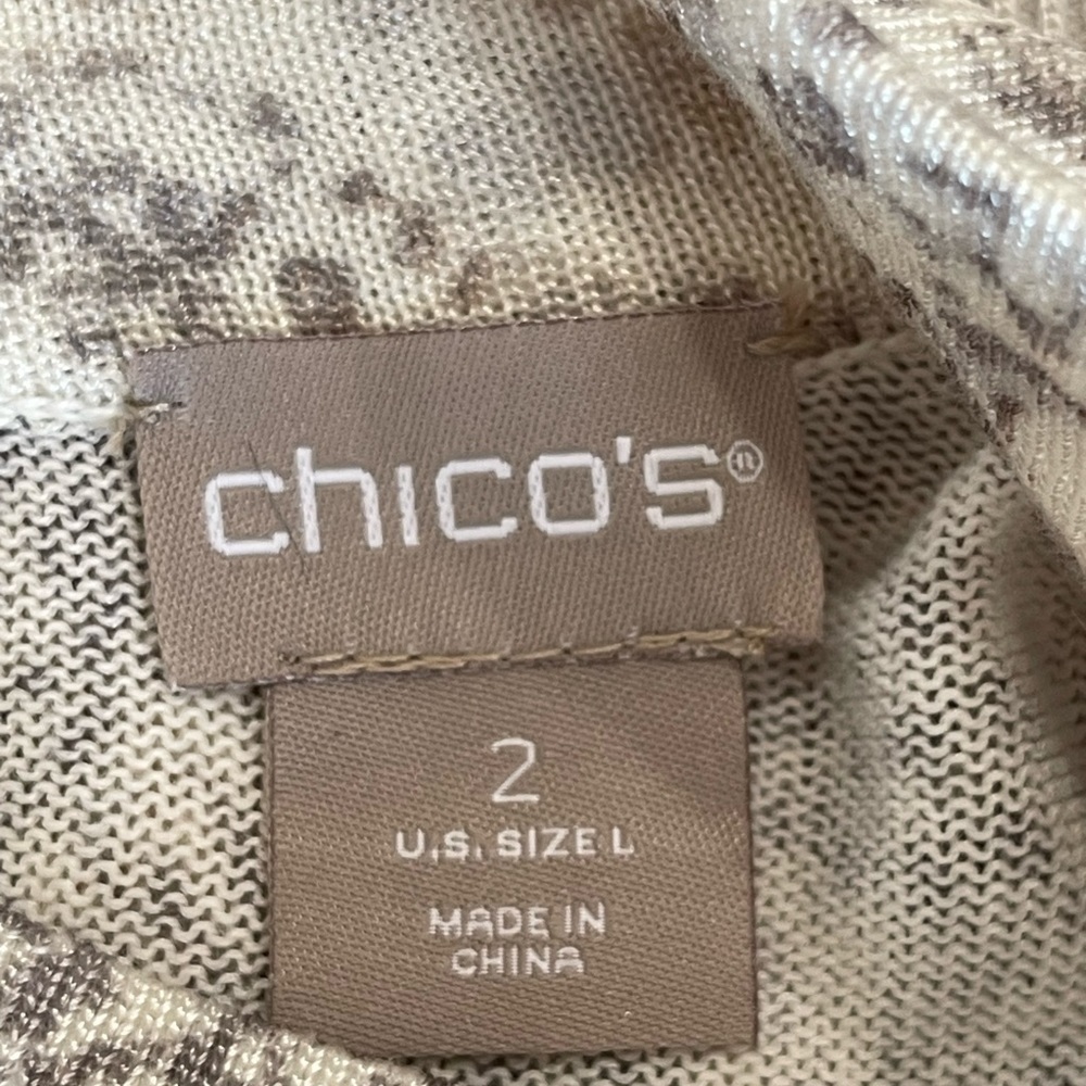 Chicos Python Print Zippered Back Mock Neck Nwot … - image 5